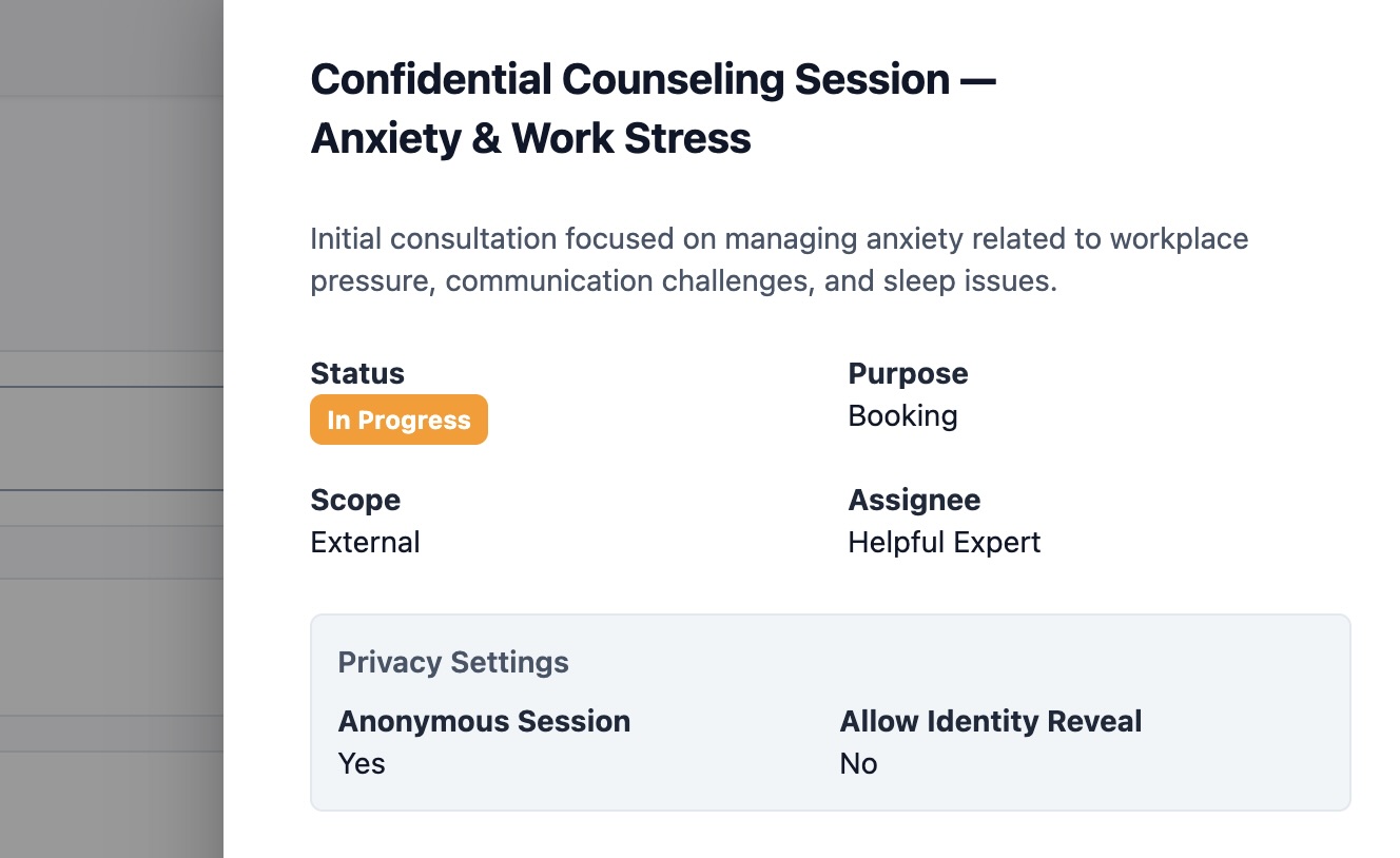 Anonymous therapy session